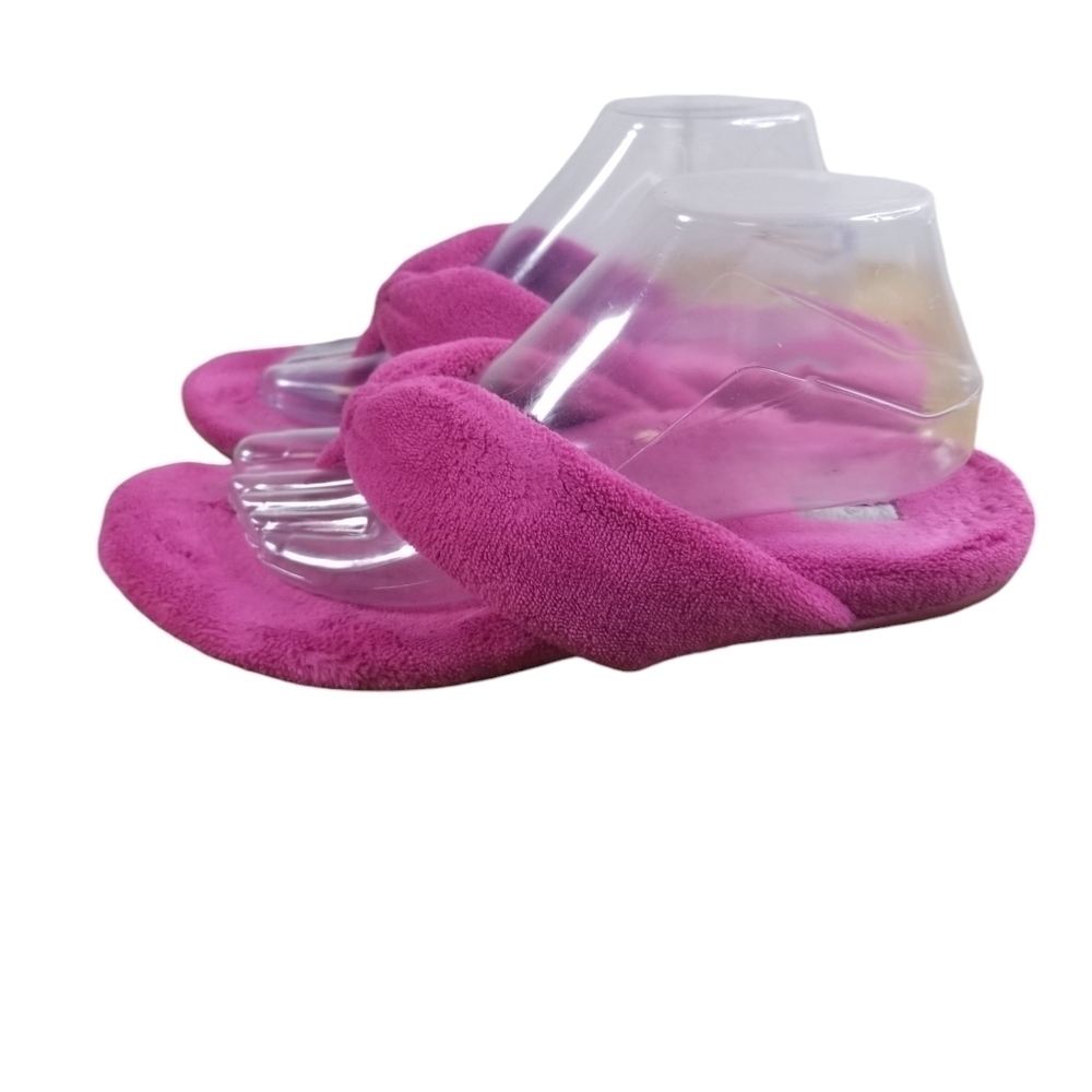 Vionic Lydia bright pink fleece thong sandals